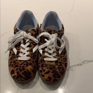 Madden Girl Leopard Print Sneakers with White Laces Size 7